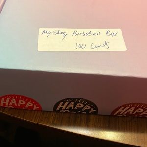 Mystery box full of baseball cards 100 or over cards in a box.